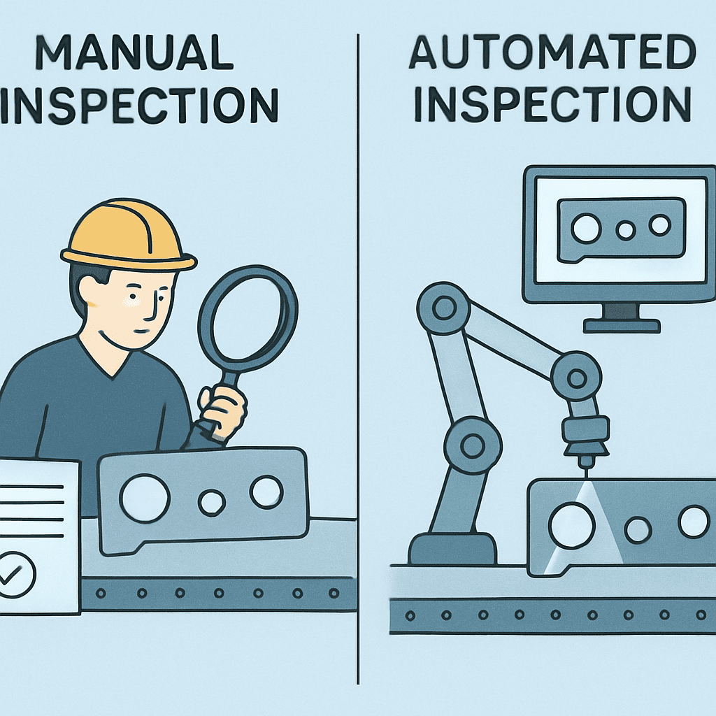 Comparison of manual and automated inspection