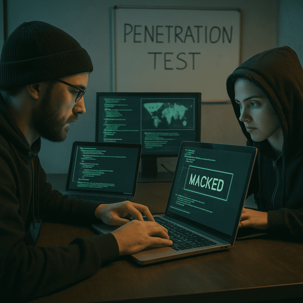 Ethical hackers conducting a penetration test