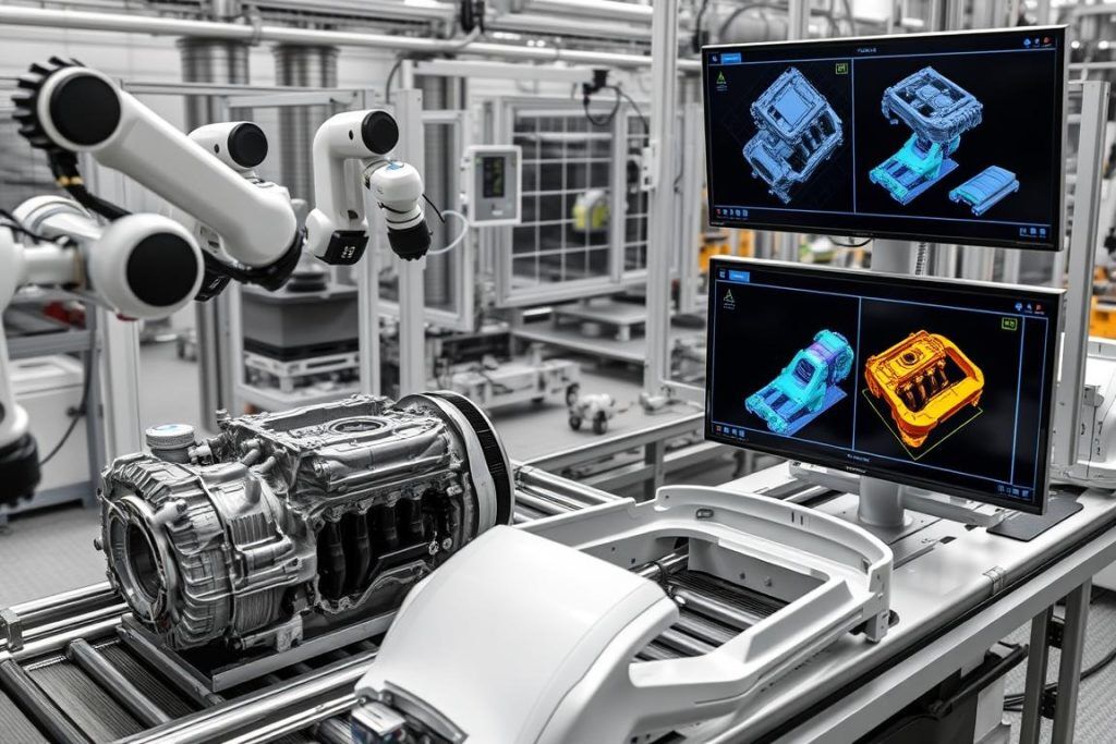 Automated Visual Inspection checking automotive parts for defects