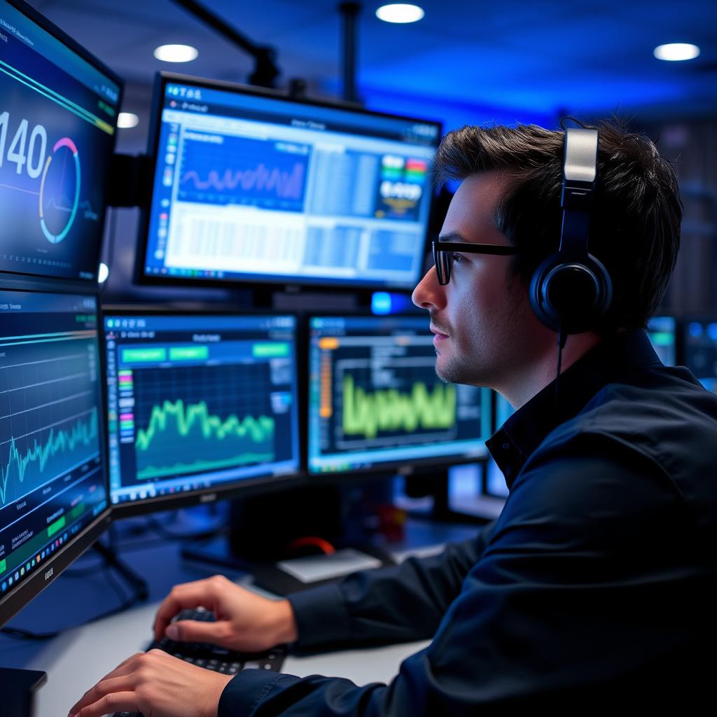 IT-spesialister overvåker systemytelsen under migreringen