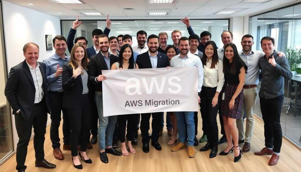 Das Opsio-Team feiert den erfolgreichen Abschluss des AWS-Migrationsprojekts