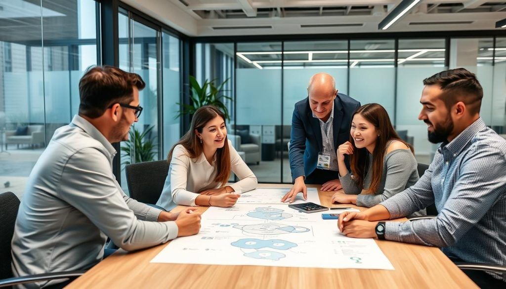 Opsio team collaborating on complex migration strategy