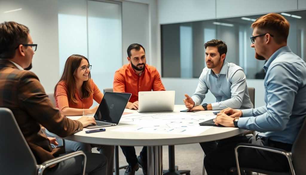 Opsio AWS experts consulting with client on cloud management strategy Opsio AWS experts consulting with client on cloud management strategy