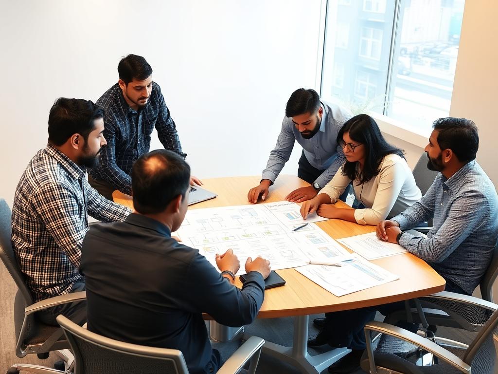 Migration specialists from an Indian MSP and client team planning cloud transition strategy