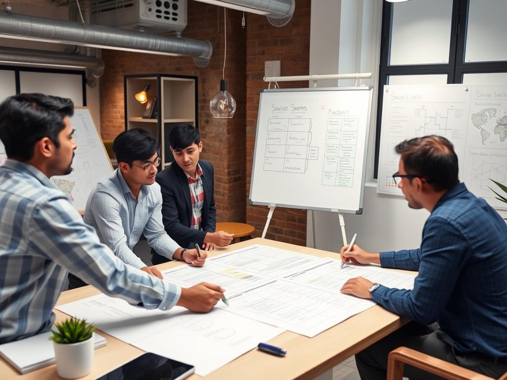 Service development team at an Indian MSP designing customized offerings with Opsio's platform