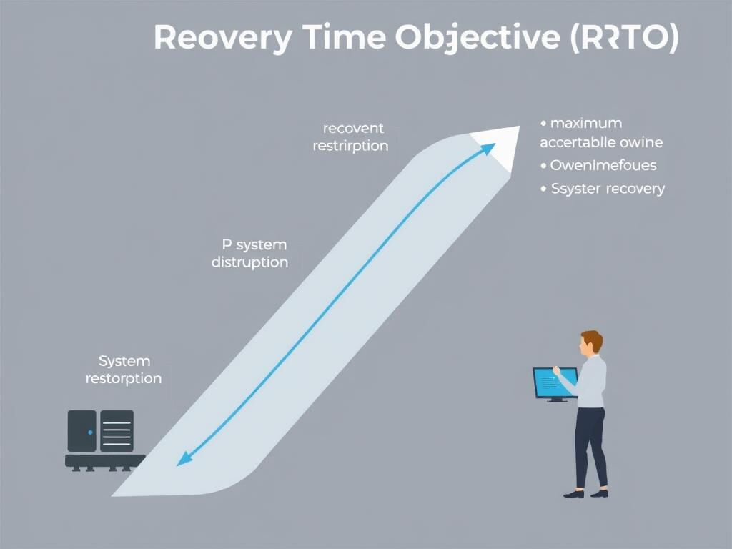 Visual representation of RTO showing system downtime and recovery timeline