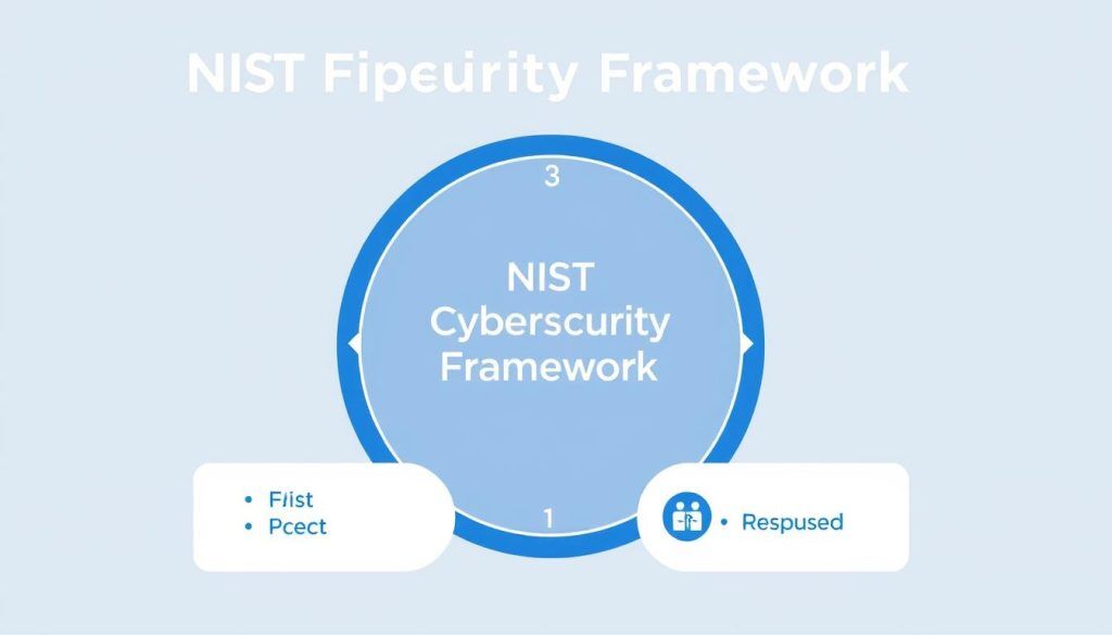 NIST Cybersecurity Framework med de fem kärnfunktionerna visualiserade