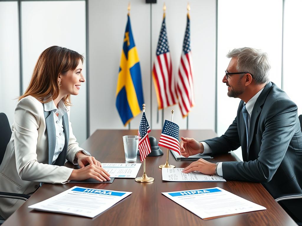 Svenska företag som samarbetar med amerikanska hälsovårdsorganisationer måste följa HIPAA-regler Svenska företag som samarbetar med amerikanska hälsovårdsorganisationer måste följa HIPAA-regler