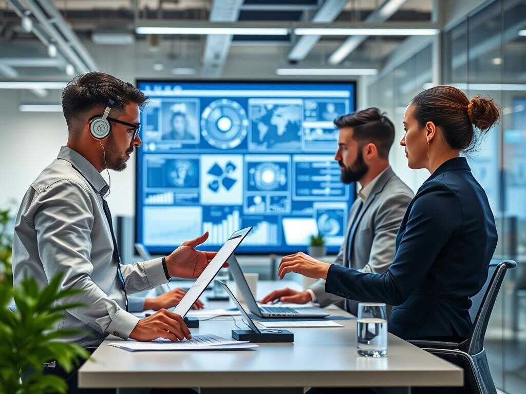 AI-driven automation i modern kontorsmiljö