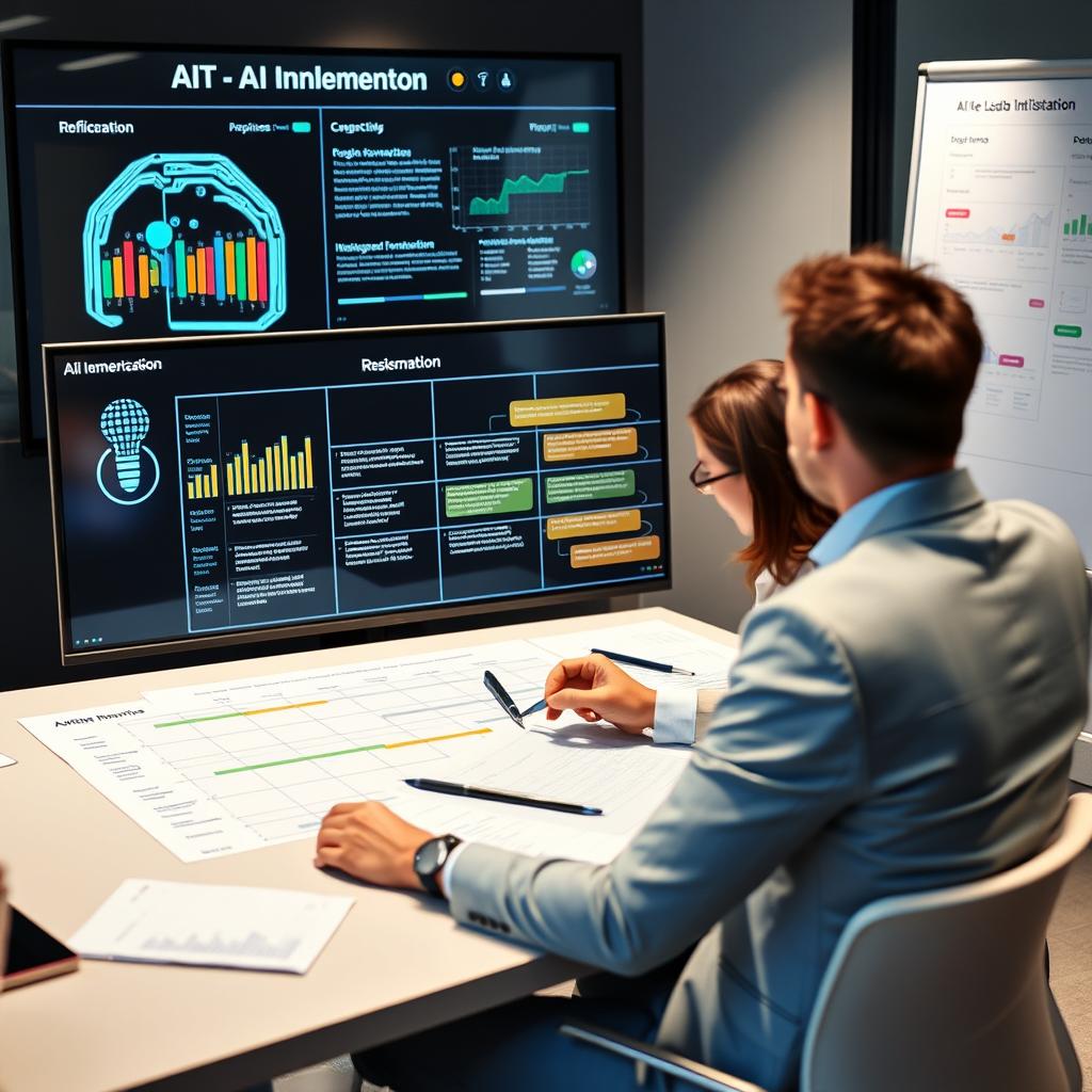 AI strategy roadmap development session with prioritized initiatives