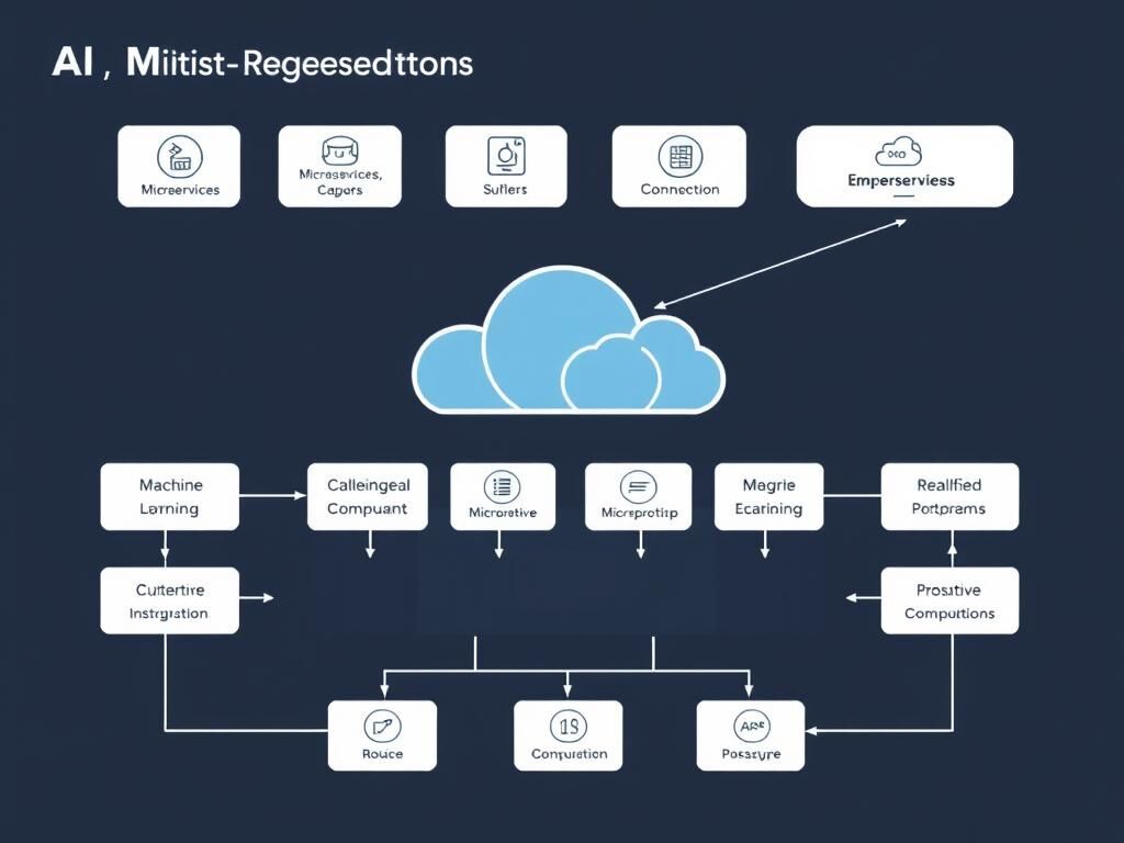 Cloud-based AI architecture diagram showing scalable infrastructure