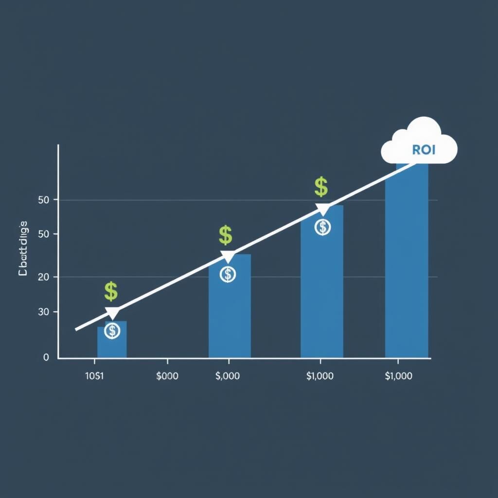 Cost reduction graph showing savings from Cloud MSP Bangalore services