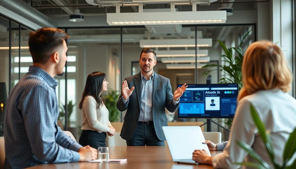 Demonstration av AIOps-verktyg i kontorsmiljö