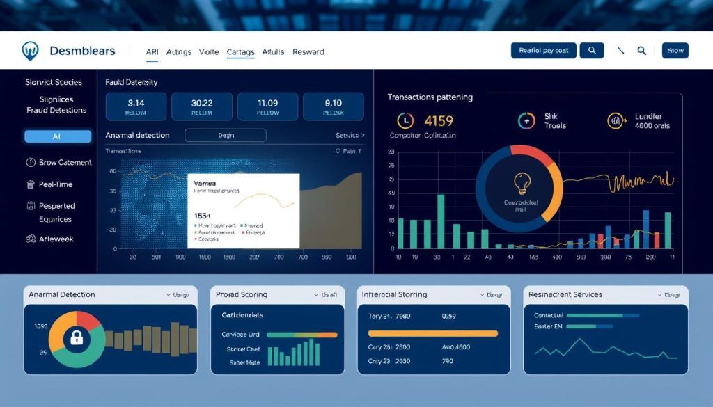 Financial services AI fraud detection system in action