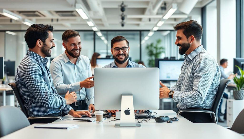 Framgångsrikt SysOps-team i modern kontorsmiljö Framgångsrikt SysOps-team i modern kontorsmiljö