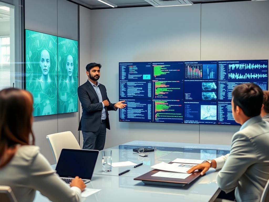 Generative AI consultant demonstrating content creation capabilities