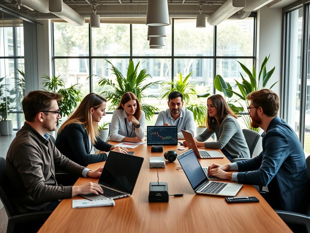 IT-team som använder AIOps-verktyg för att analysera driftdata