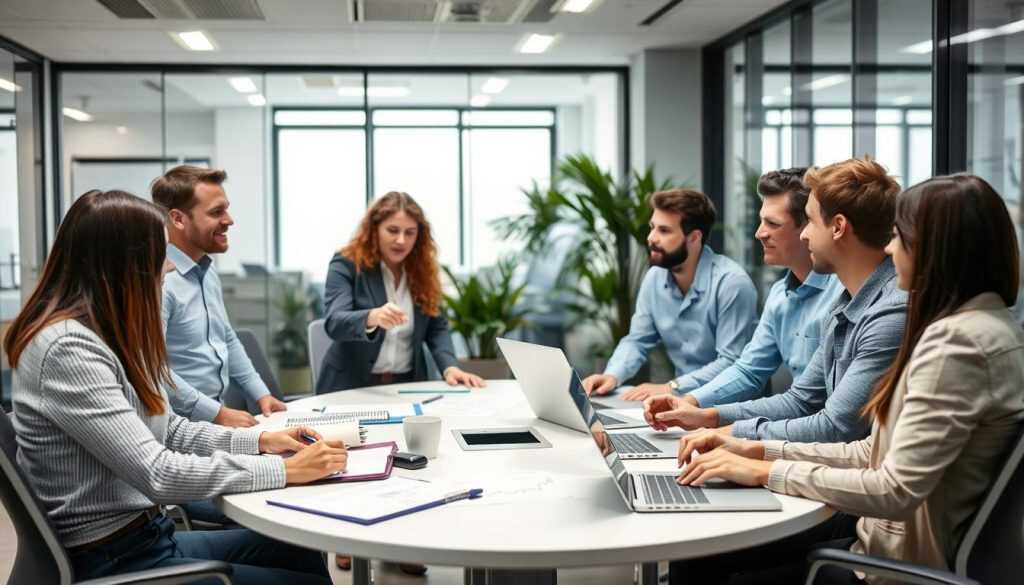 Implementationsteam planerar Kubernetes-utrullning i kontorsmiljö