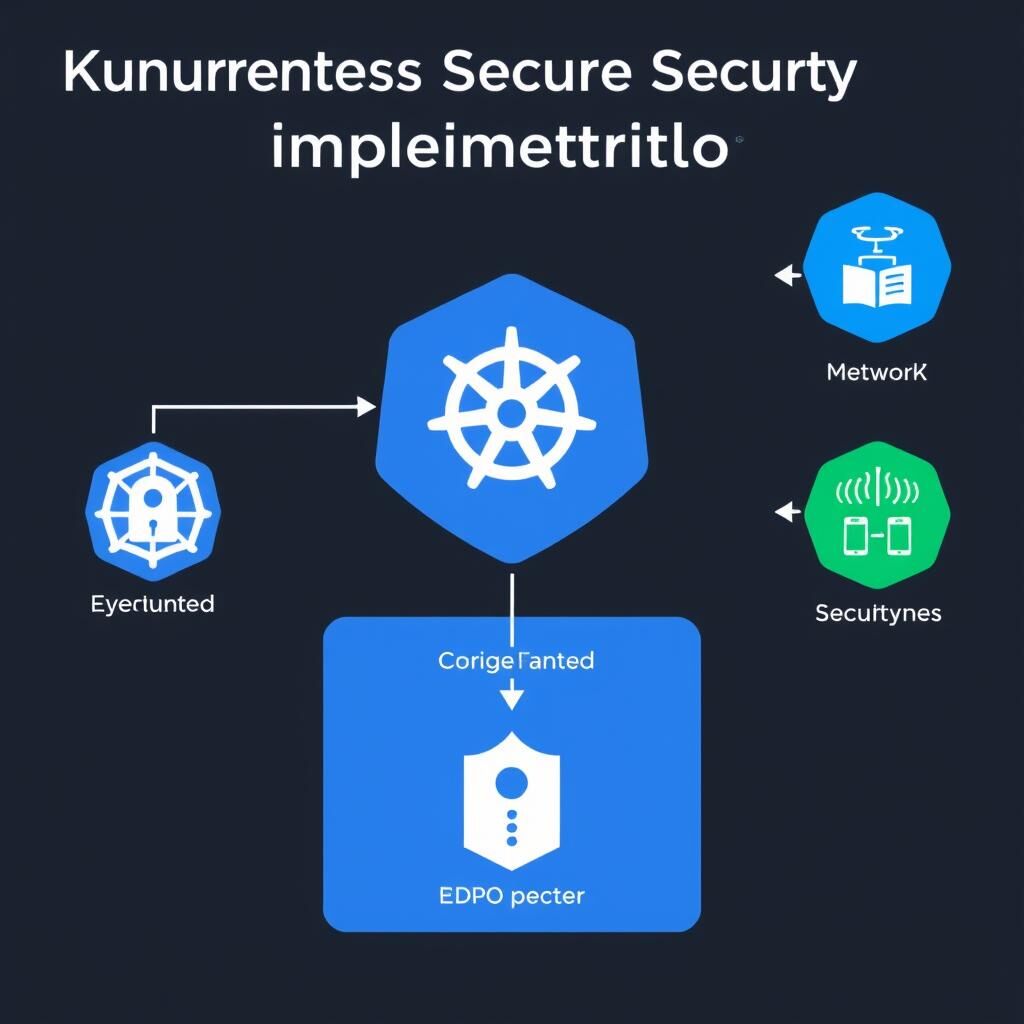 Kubernetes security implementation showing RBAC, network policies, and security scanning