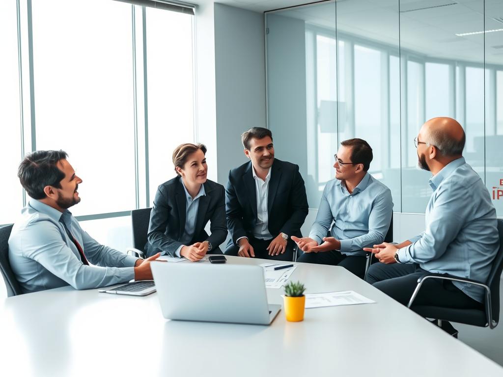 Opsio-experter som diskuterar DevOps systemutveckling med kunder Opsio-experter som diskuterar DevOps systemutveckling med kunder