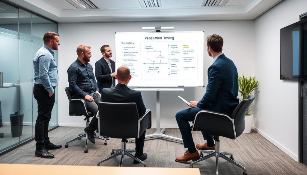 Penetrasjonstesting prosess illustrert i et norsk kontormiljø Penetrasjonstesting prosess illustrert i et norsk kontormiljø