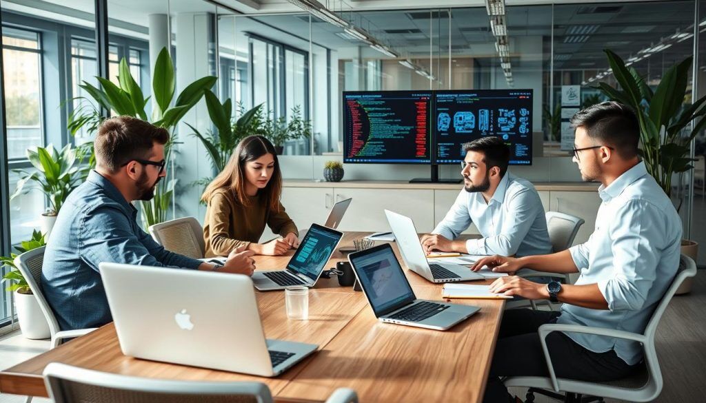 Team som arbetar med att implementera scanning automation för DevSecOps