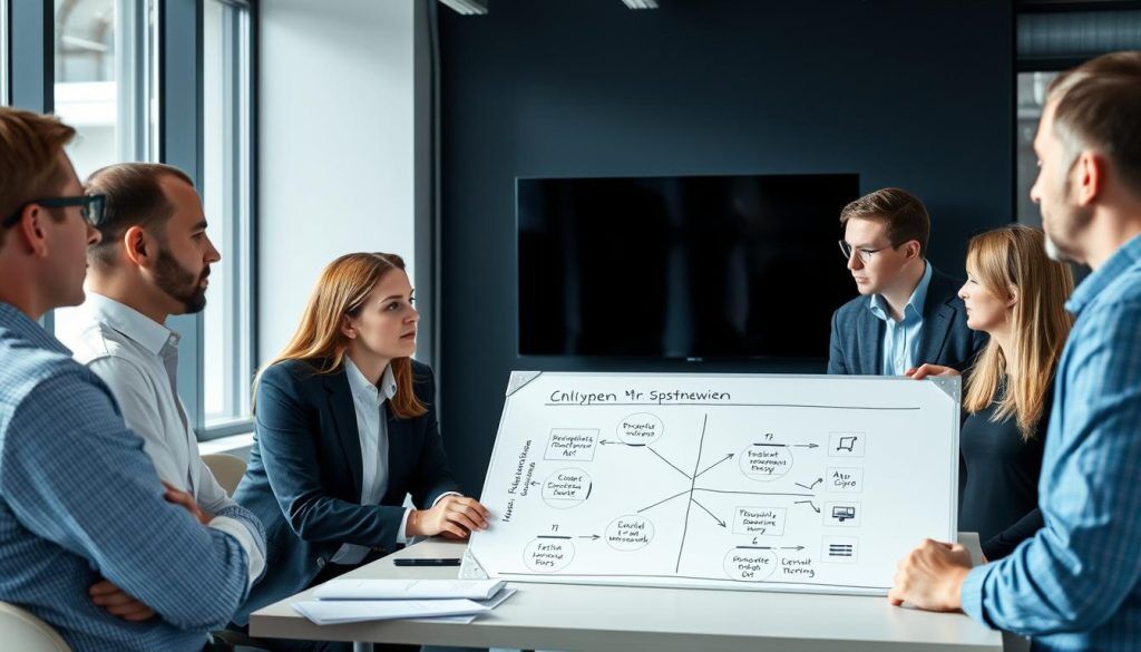 Team som diskuterer MLOps utfordringer i norsk kontekst