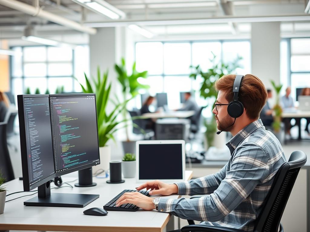 Utvecklare som arbetar med statisk kodanalys för DevSecOps implementering