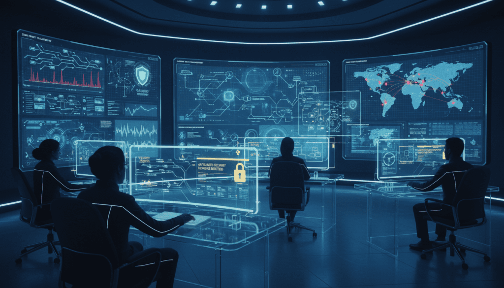 AI-powered security operations center analyzing zero trust telemetry