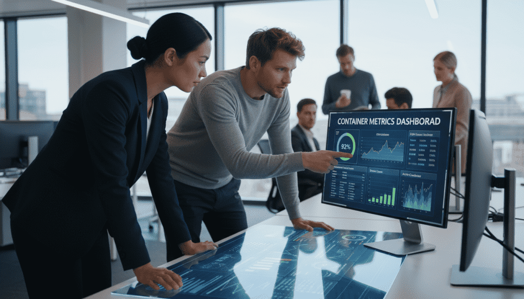 Container metrics dashboard för performance monitoring