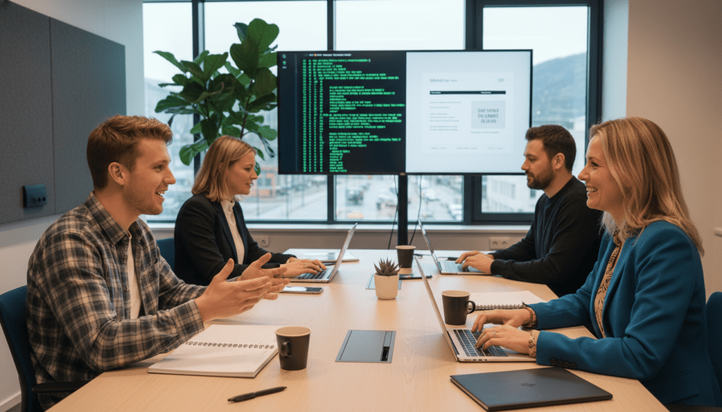 Effektivt samarbeid med webutvikler krever god kommunikasjon og programmering