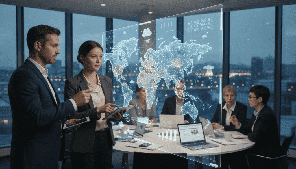 IT-leverantör molntjänster geografiska modeller