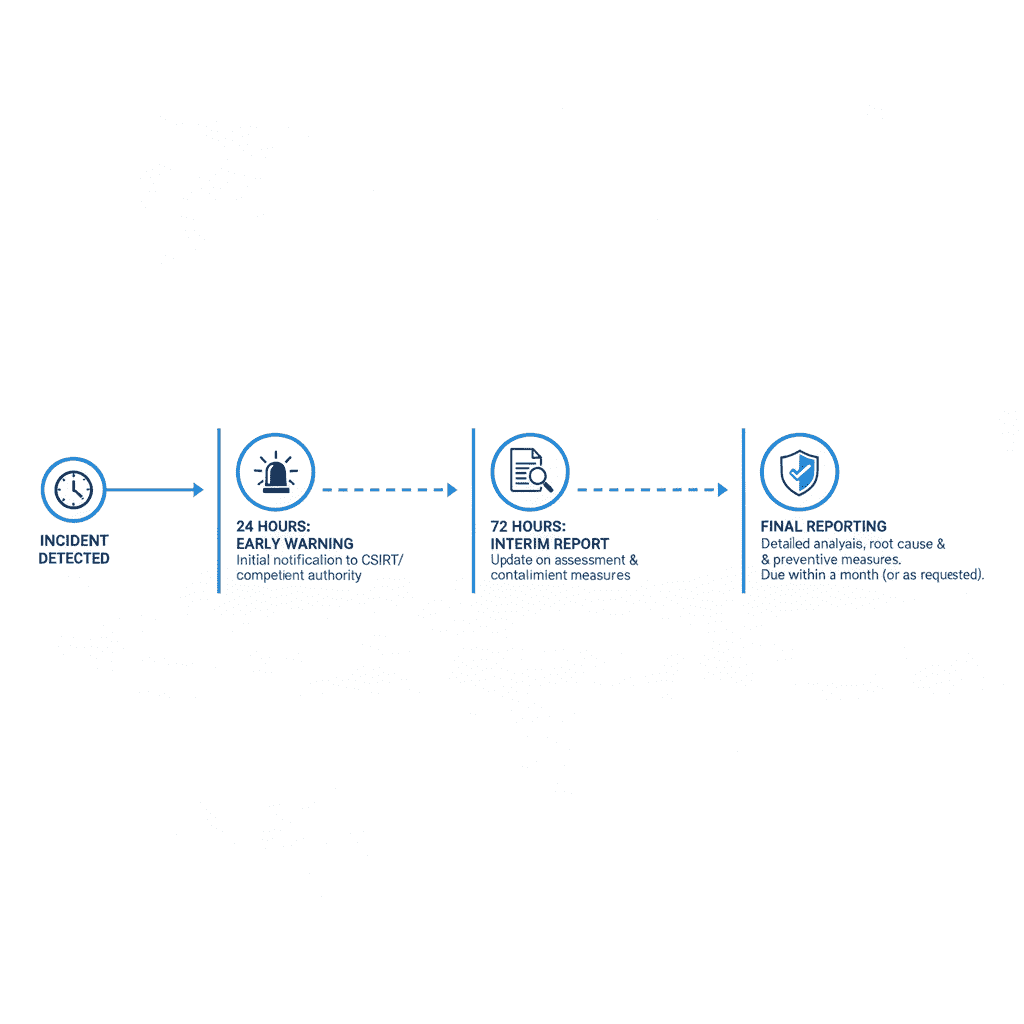Regulatory reporting timeline for NIS2 compliance