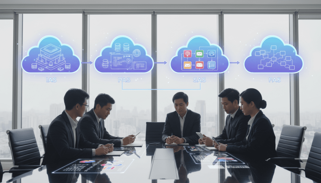 What are the 4 types of cloud services?