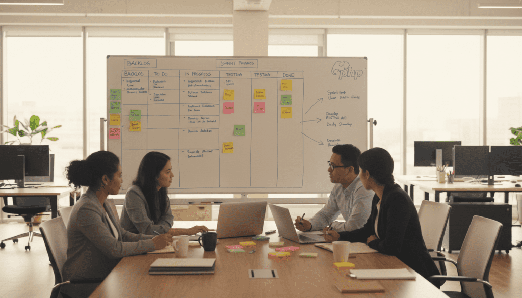 agile development project management workflow